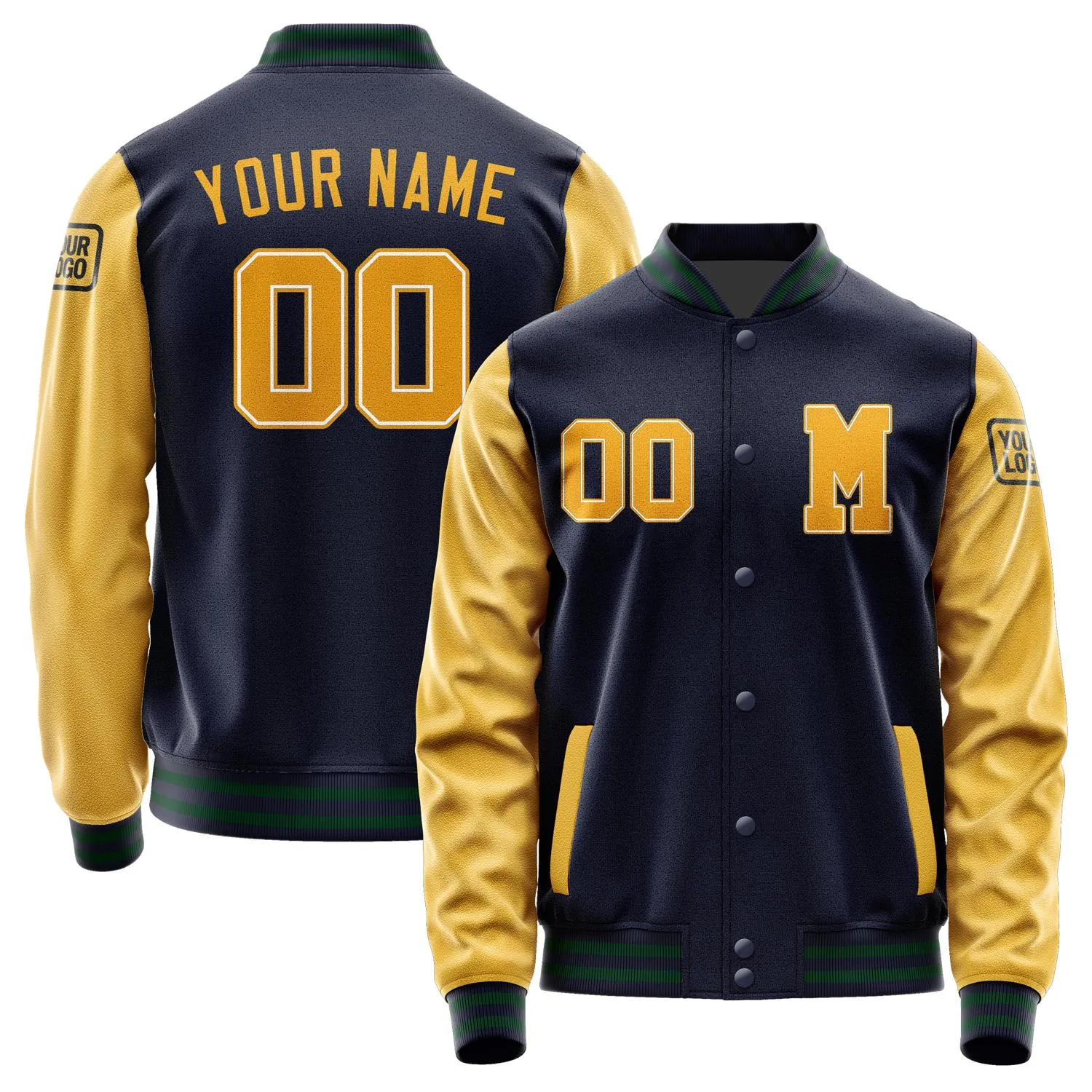 Custom Navy Yellow Jacket sold by Tailorly