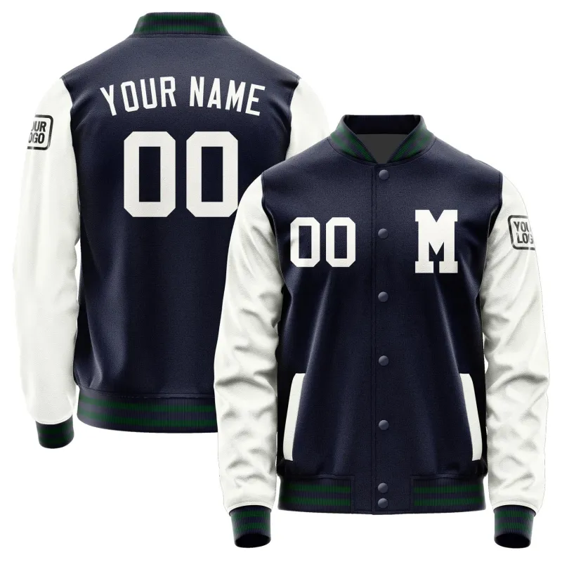 Custom Navy White Jacket sold by Tailorly