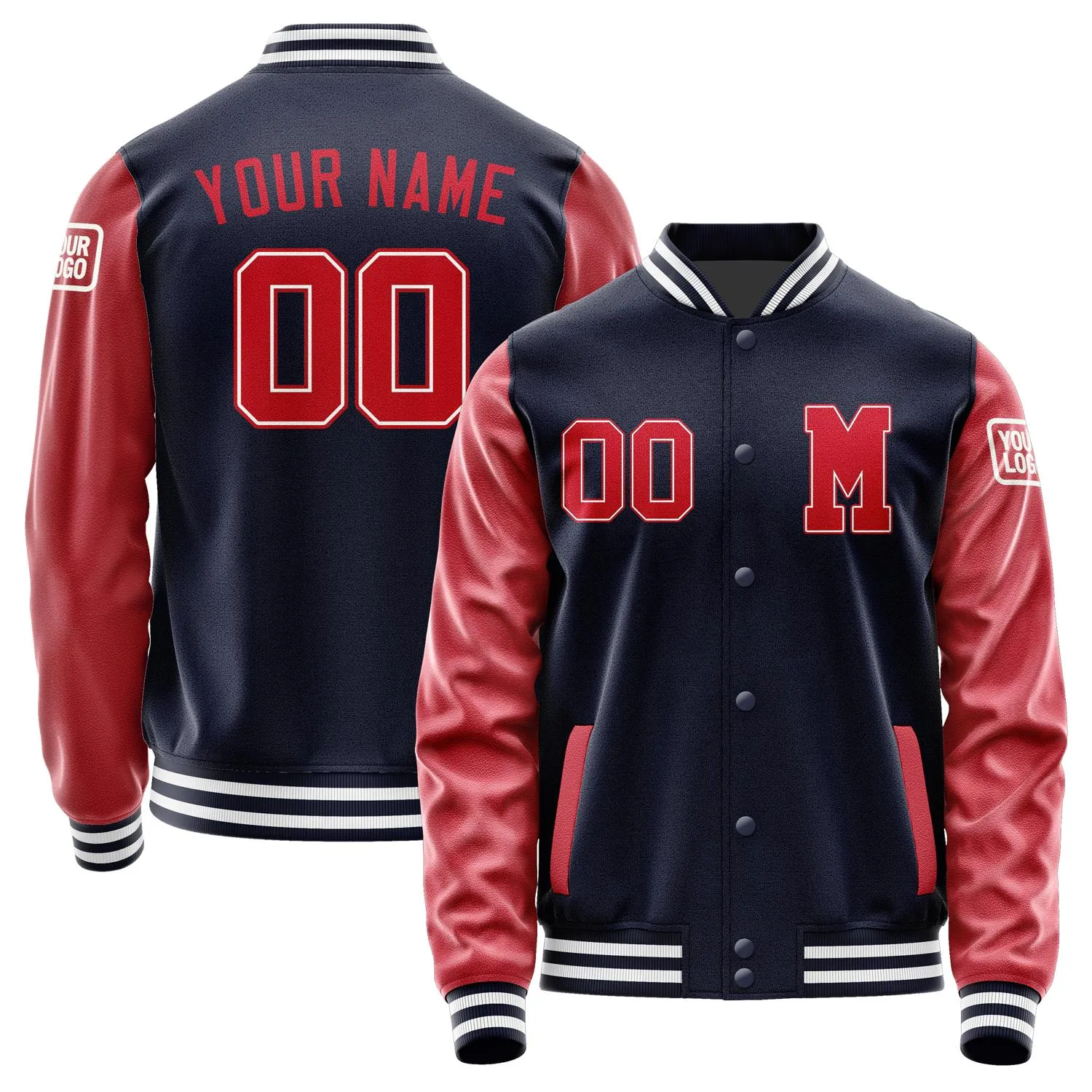 Custom Navy Red Jacket sold by Tailorly