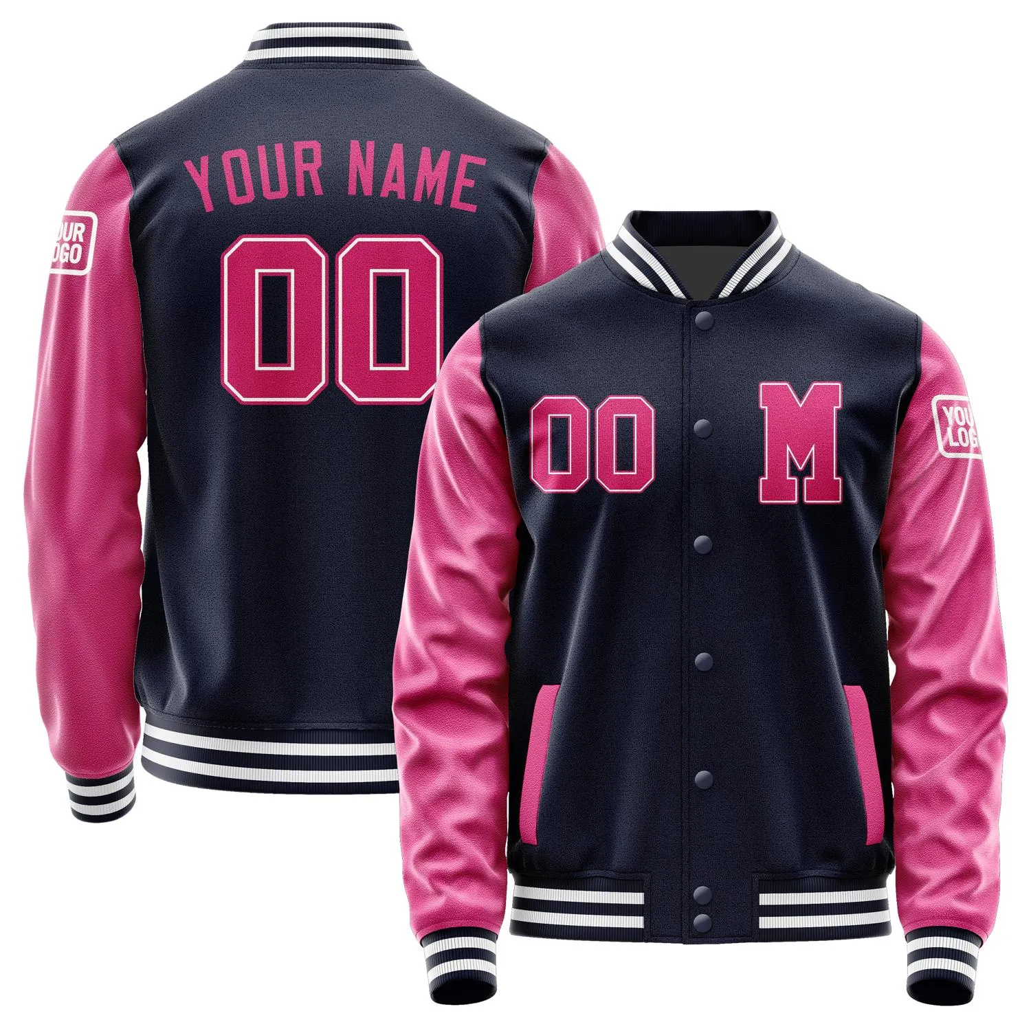 Custom Navy Pink Jacket sold by Tailorly