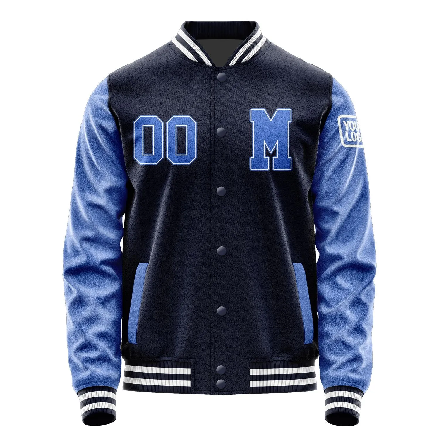 Custom Navy Sky Blue Jacket sold by Tailorly product image thumbnail 4