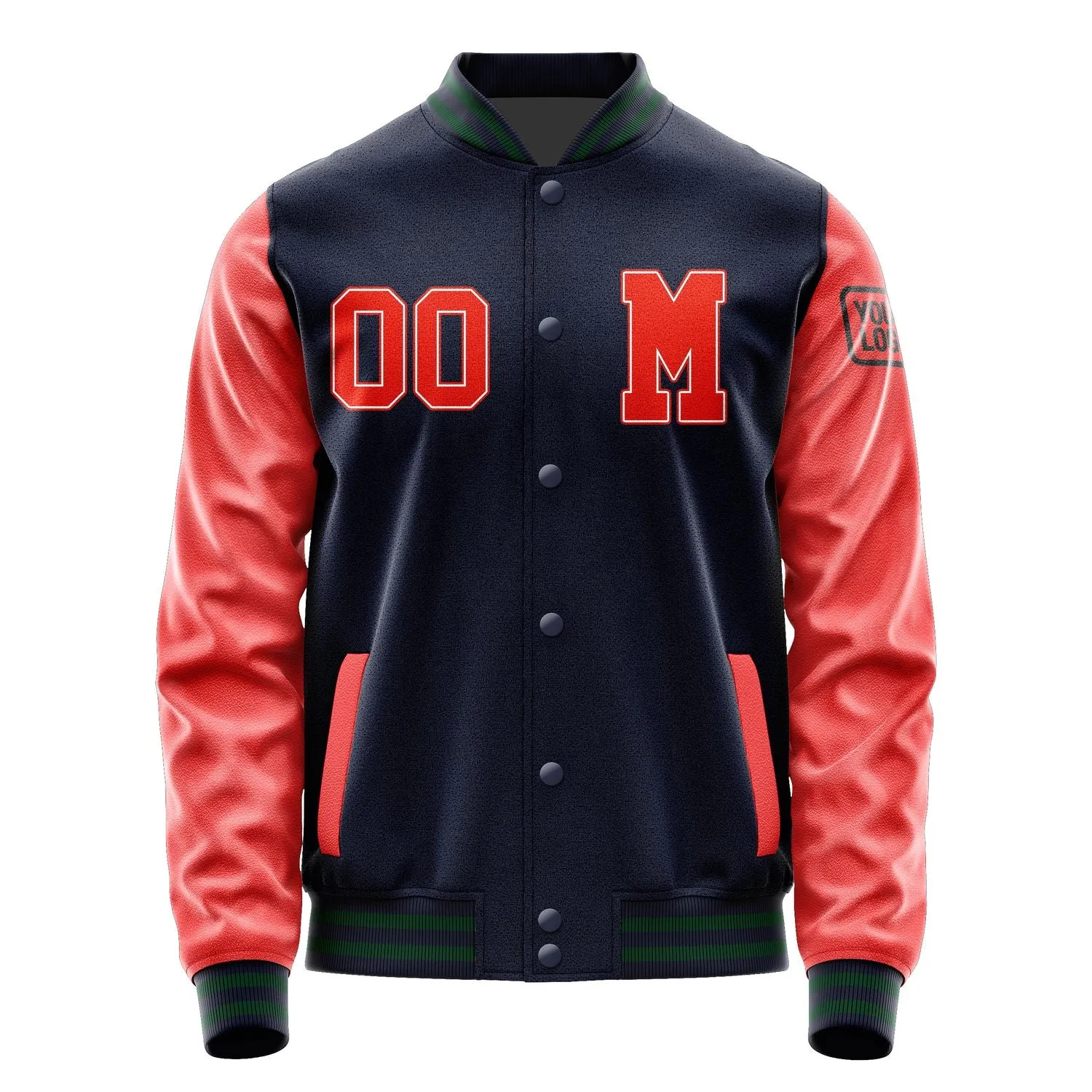 Custom Navy Orange Red Jacket sold by Tailorly product image thumbnail 4