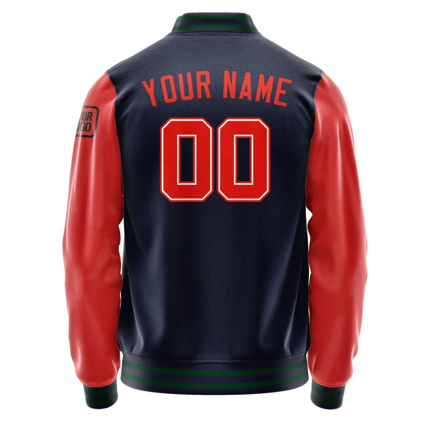 Custom Navy Orange Red Jacket sold by Tailorly product image thumbnail 3
