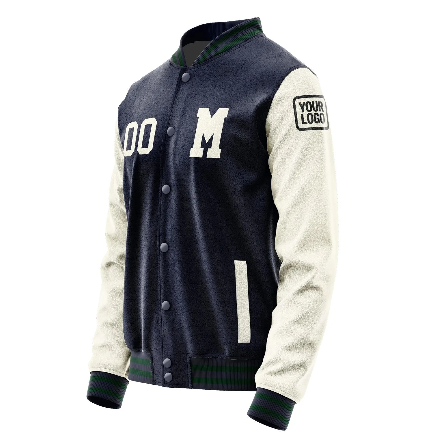 Custom Navy Cream Jacket sold by Tailorly product image thumbnail 2