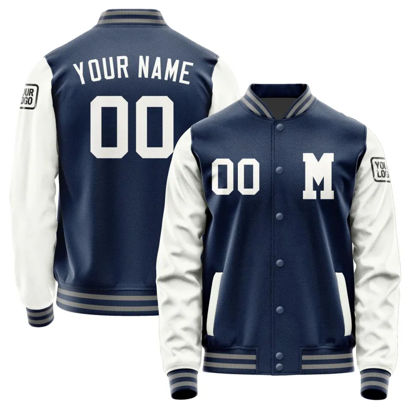 Custom Blue White Jacket sold by Tailorly