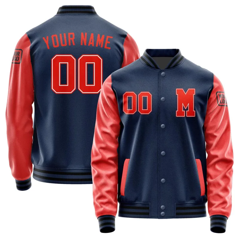 Custom Blue Orange Red Jacket sold by Tailorly