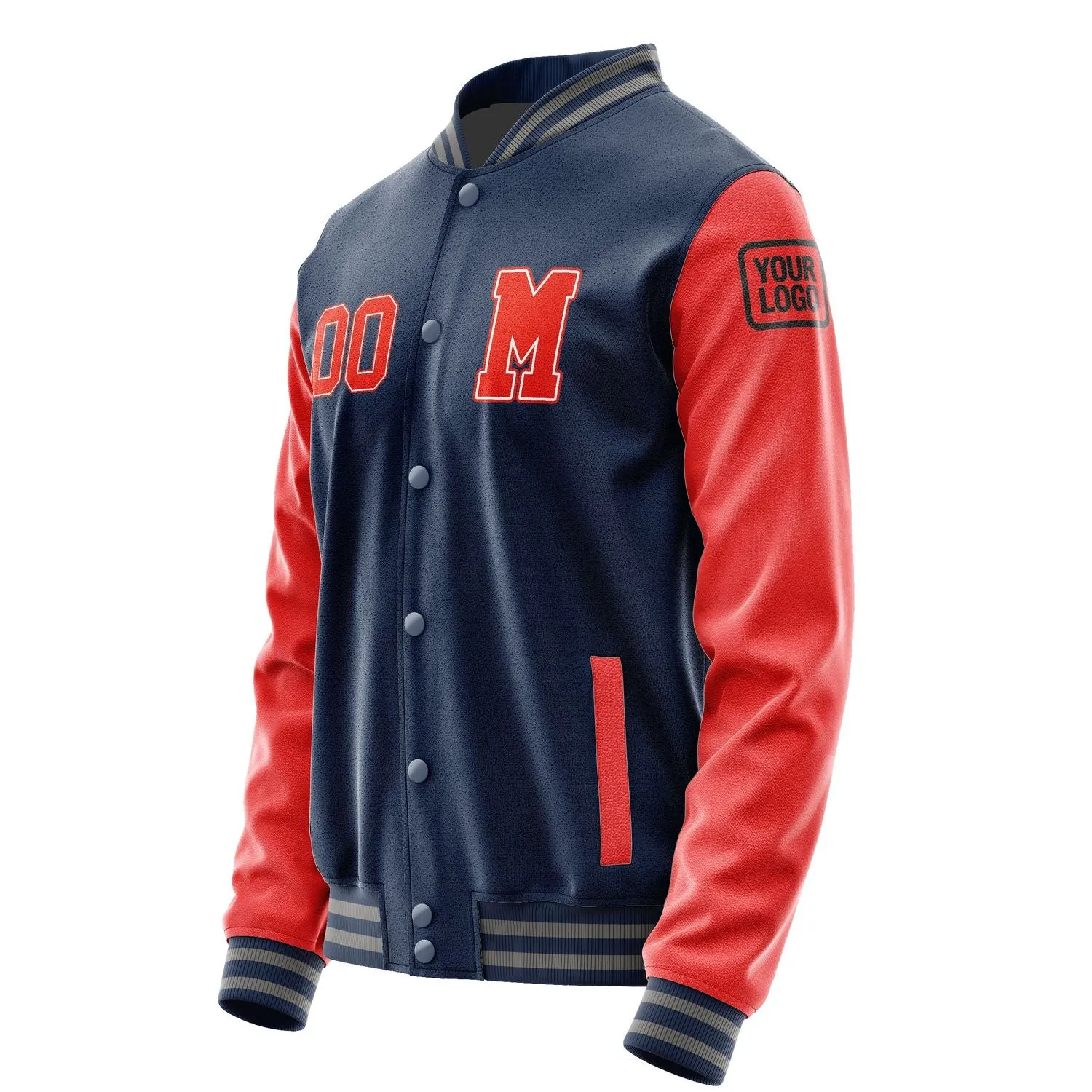 Custom Blue Orange Red Jacket sold by Tailorly product image thumbnail 2
