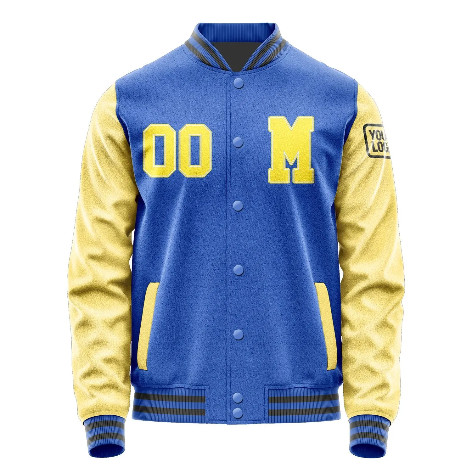 Custom Sky Blue Light Yellow Jacket sold by Tailorly product image thumbnail 4