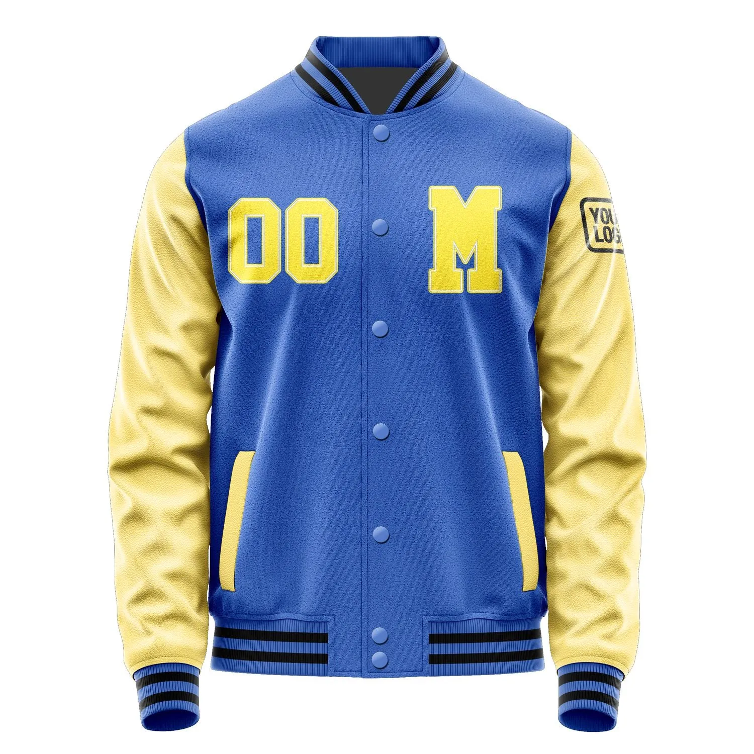 Custom Sky Blue Light Yellow Jacket sold by Tailorly product image thumbnail 4