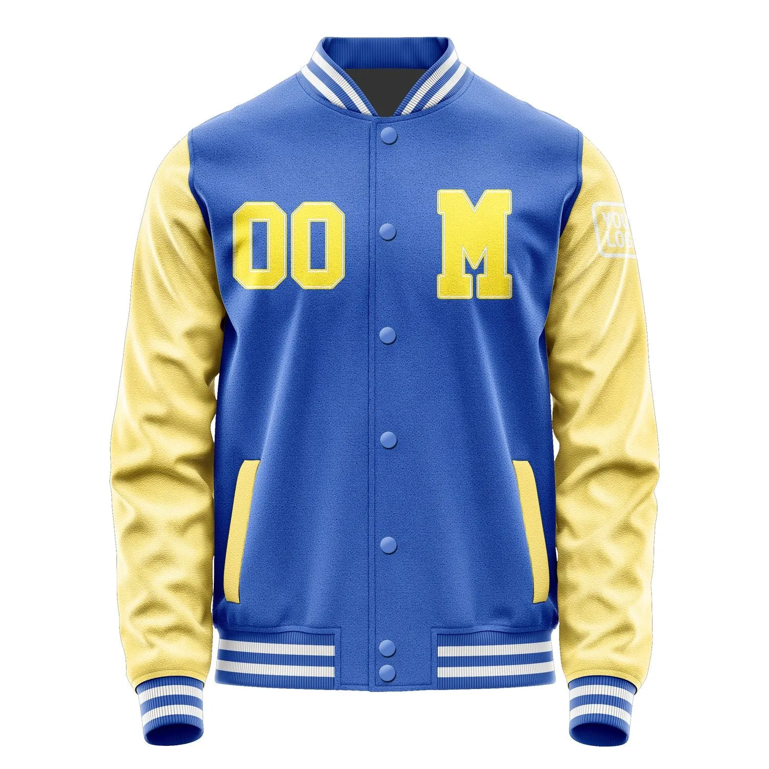 Custom Sky Blue Light Yellow Jacket sold by Tailorly product image thumbnail 4