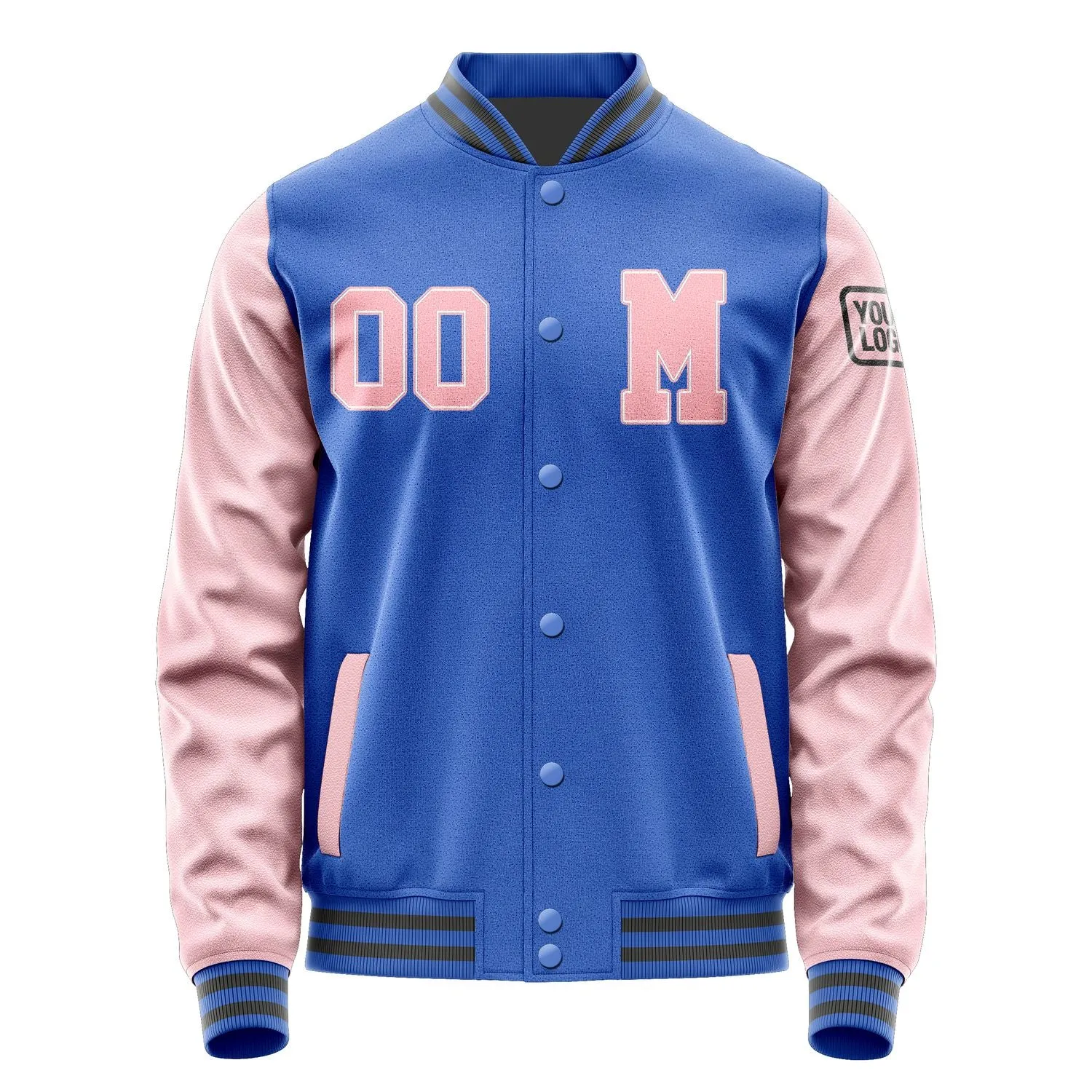 Custom Sky Blue Light Pink Jacket sold by Tailorly product image thumbnail 4