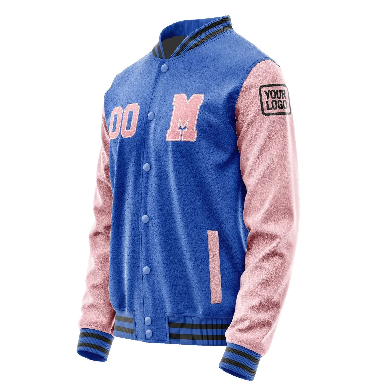 Custom Sky Blue Light Pink Jacket sold by Tailorly product image thumbnail 2