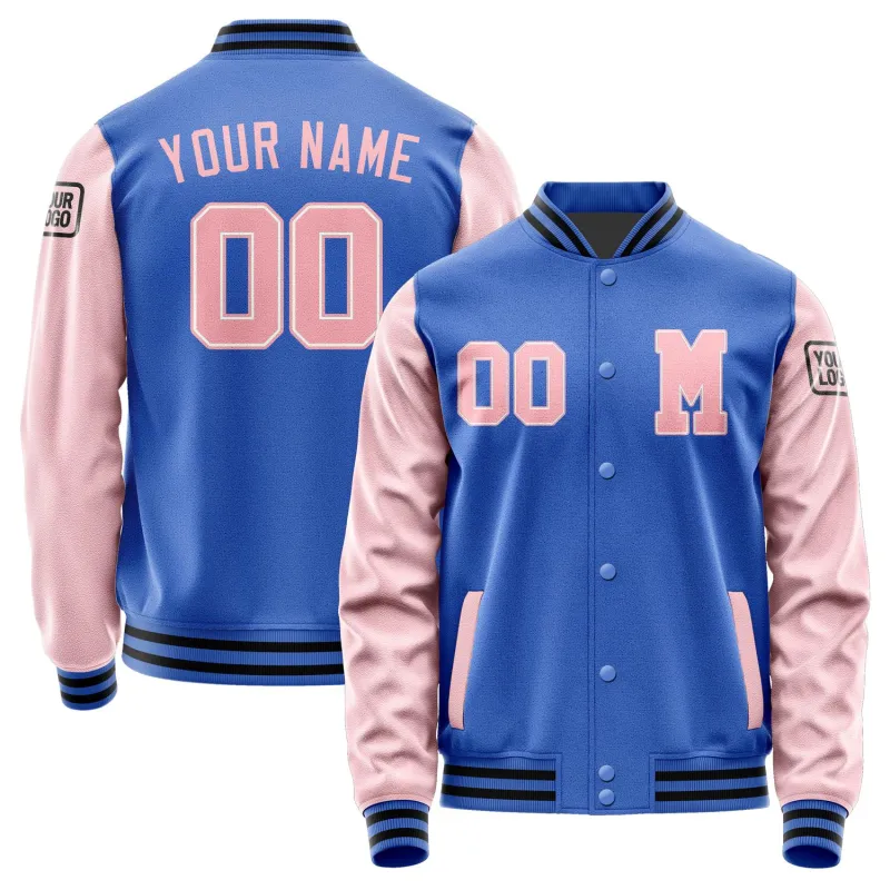 Custom Sky Blue Light Pink Jacket sold by Tailorly