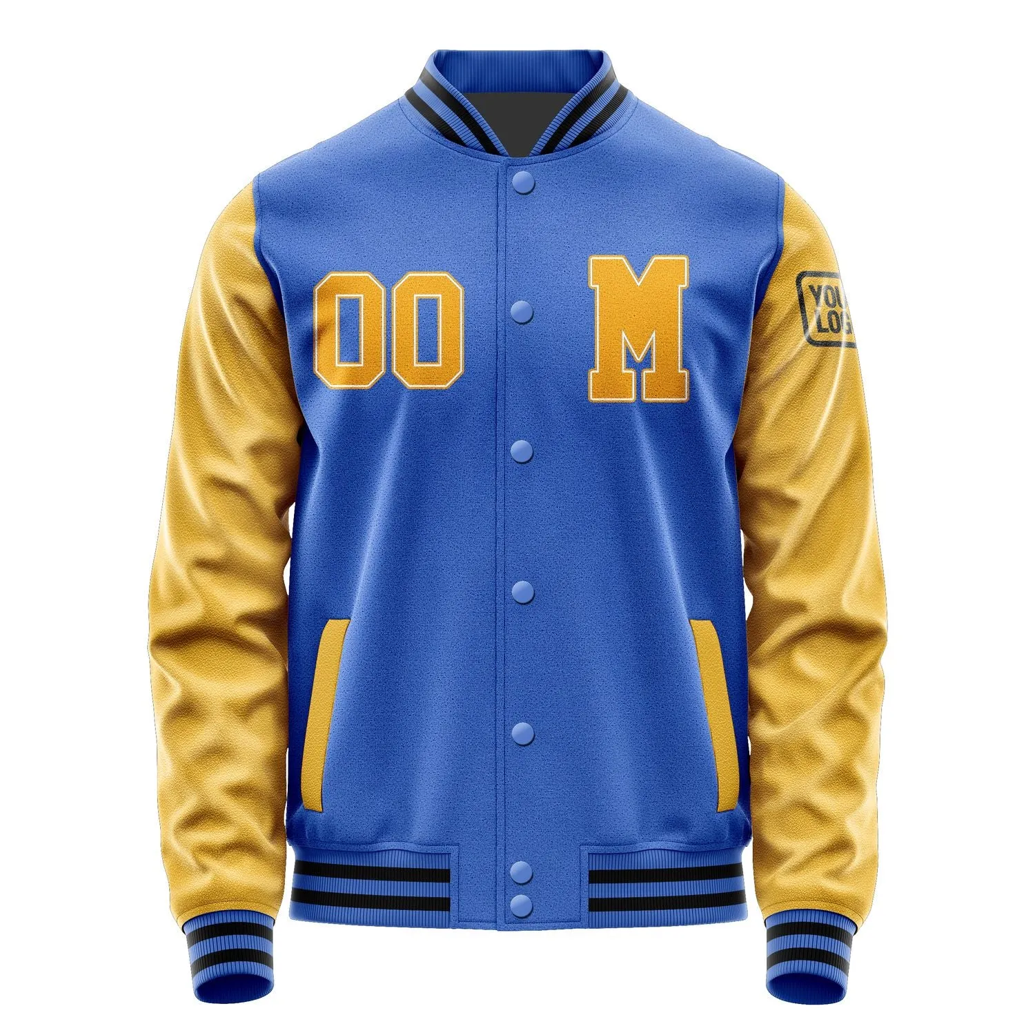 Custom Sky Blue Yellow Jacket sold by Tailorly product image thumbnail 4
