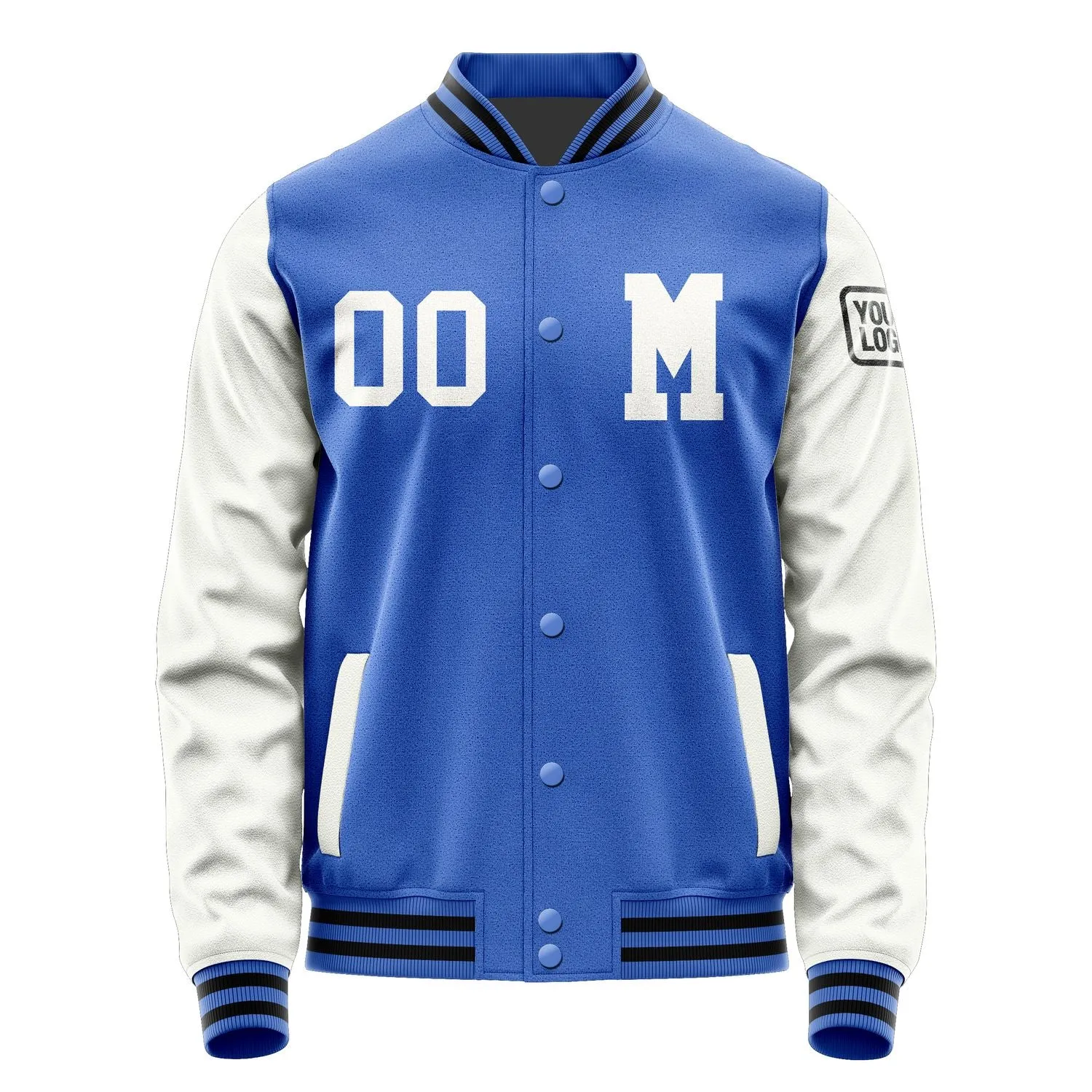 Custom Sky Blue White Jacket sold by Tailorly product image thumbnail 4