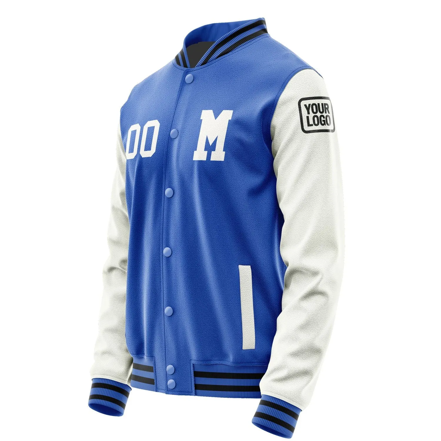 Custom Sky Blue White Jacket sold by Tailorly product image thumbnail 2