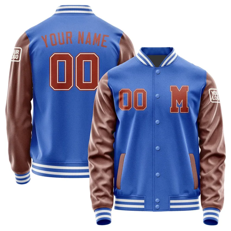 Custom Sky Blue Coral Red Jacket sold by Tailorly