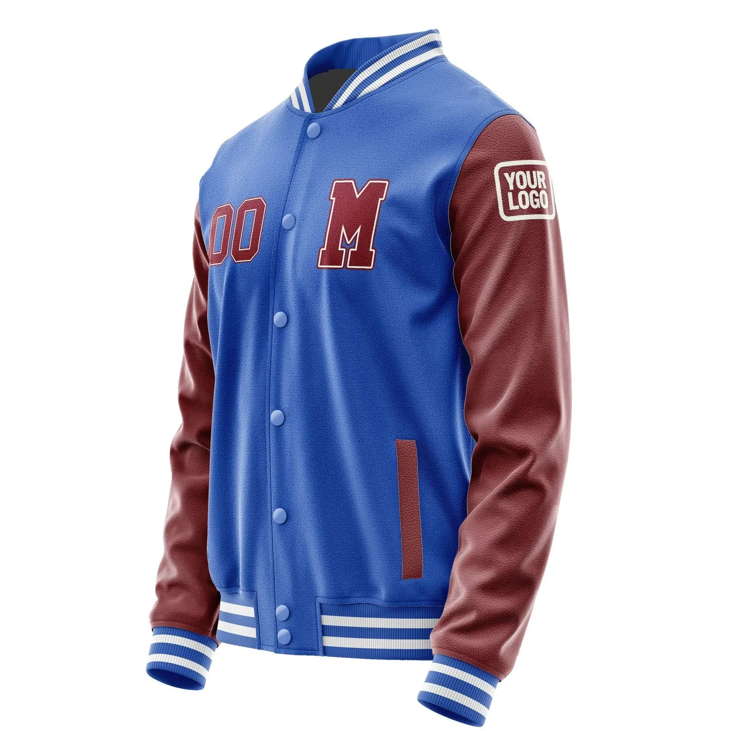 Custom Sky Blue Crimson Red Jacket sold by Tailorly product image thumbnail 2