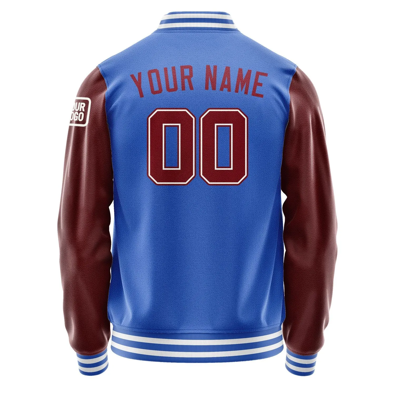 Custom Sky Blue Crimson Red Jacket sold by Tailorly product image thumbnail 3