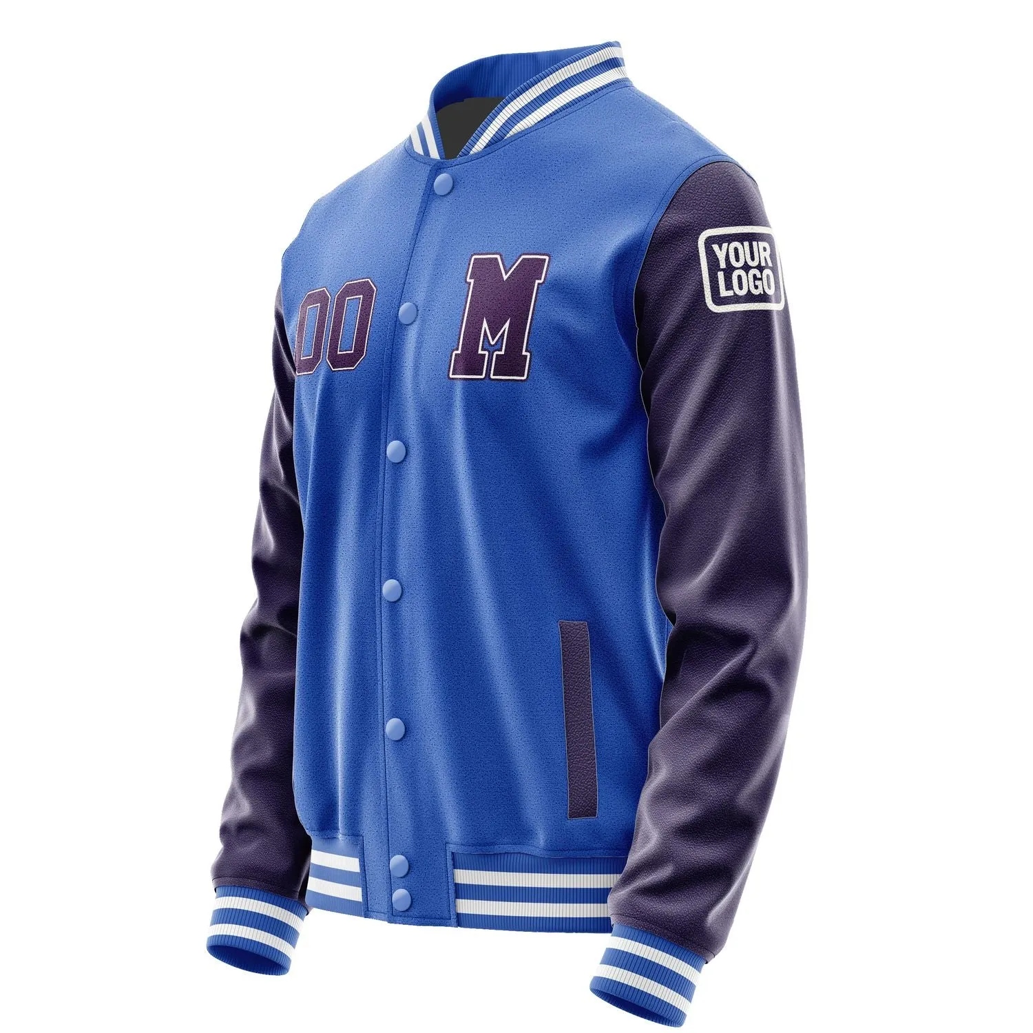 Custom Sky Blue Purple Jacket sold by Tailorly product image thumbnail 2