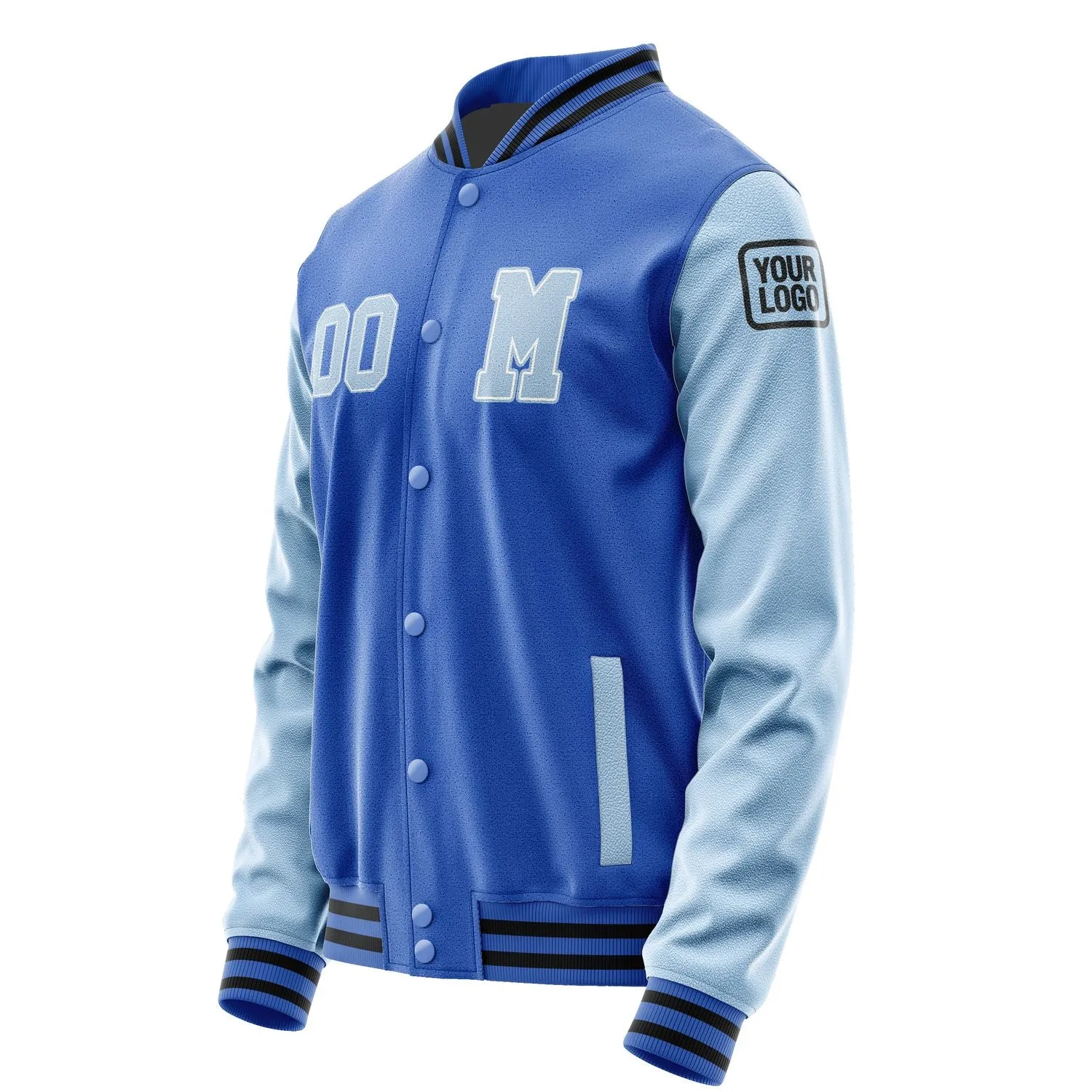 Custom Sky Blue Light Blue Jacket sold by Tailorly product image thumbnail 2