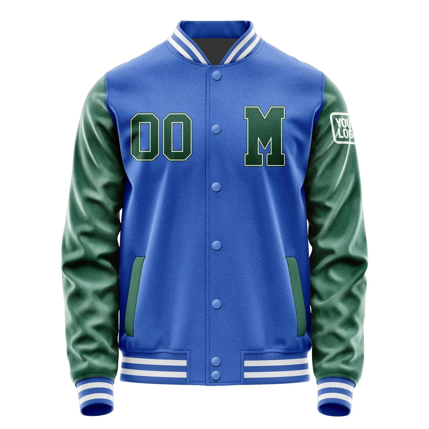 Custom Sky Blue Green Jacket sold by Tailorly product image thumbnail 4
