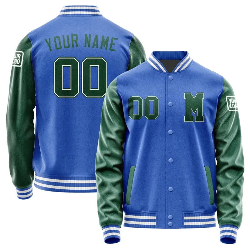 Custom Sky Blue Green Jacket sold by Tailorly