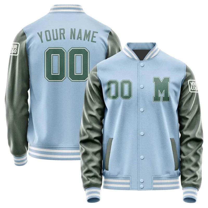 Custom Light Blue Blue Green Jacket sold by Tailorly
