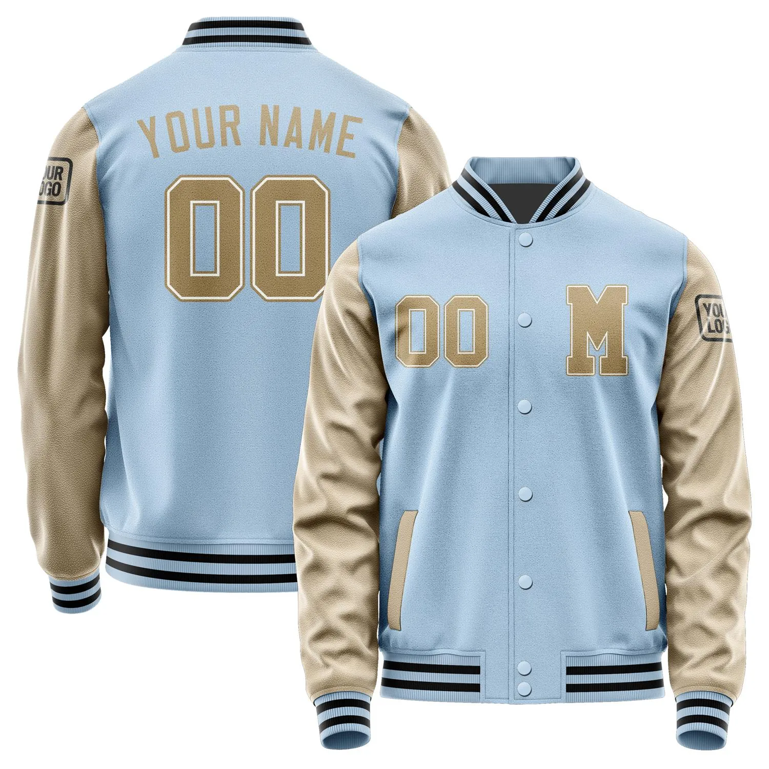 Custom Light Blue Light Khaki Jacket sold by Tailorly