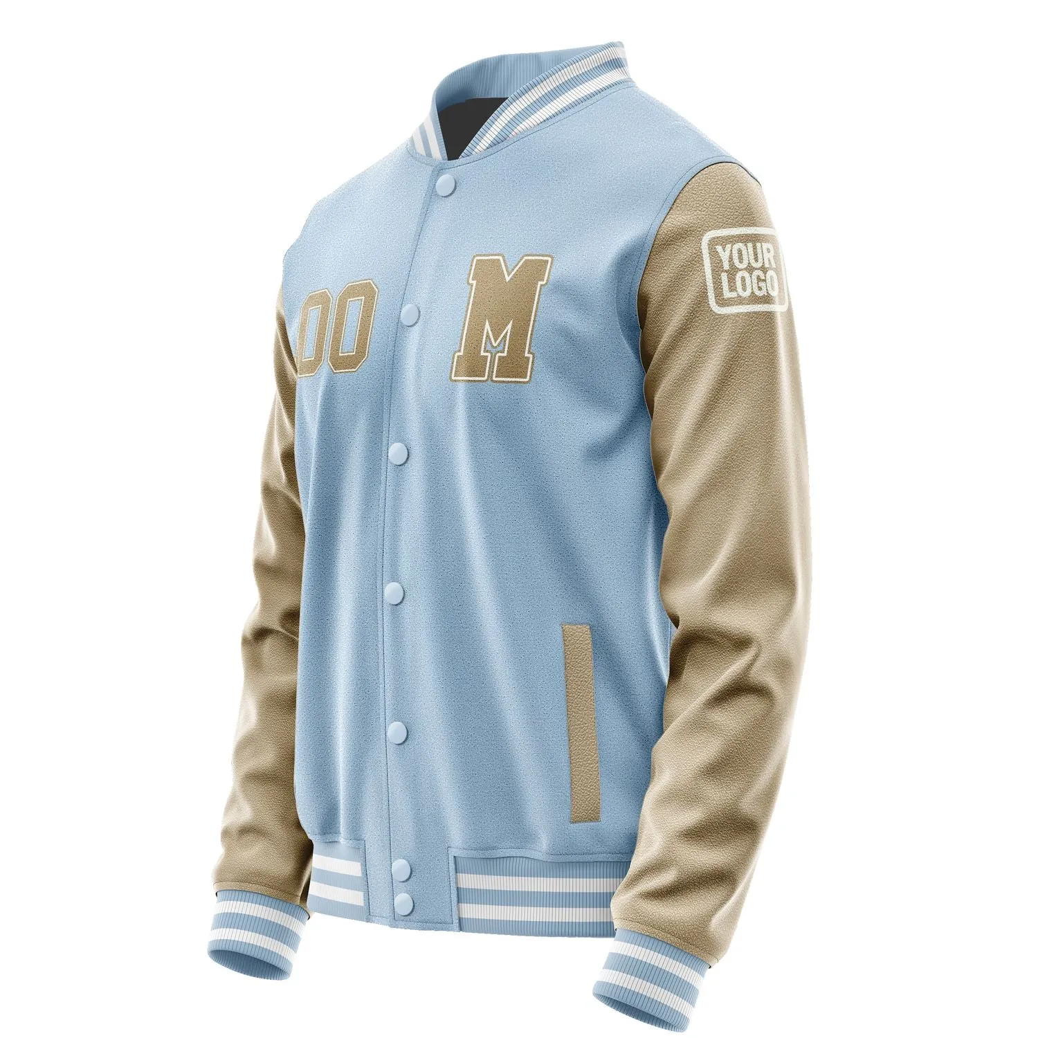 Custom Light Blue Light Khaki Jacket sold by Tailorly product image thumbnail 2