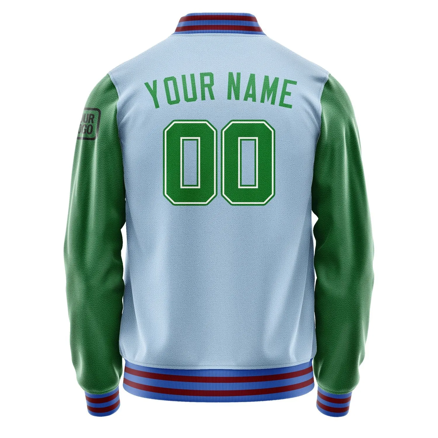 Custom Light Blue Emerald Green Jacket sold by Tailorly product image thumbnail 3