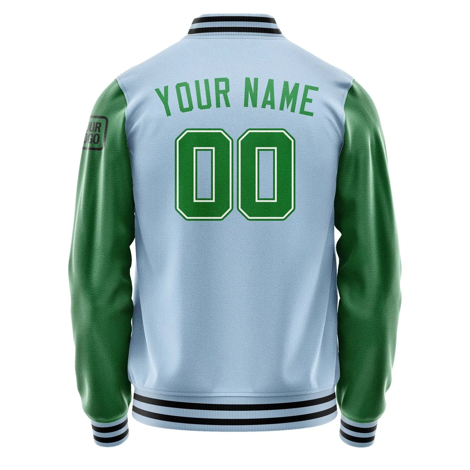 Custom Light Blue Emerald Green Jacket sold by Tailorly product image thumbnail 3