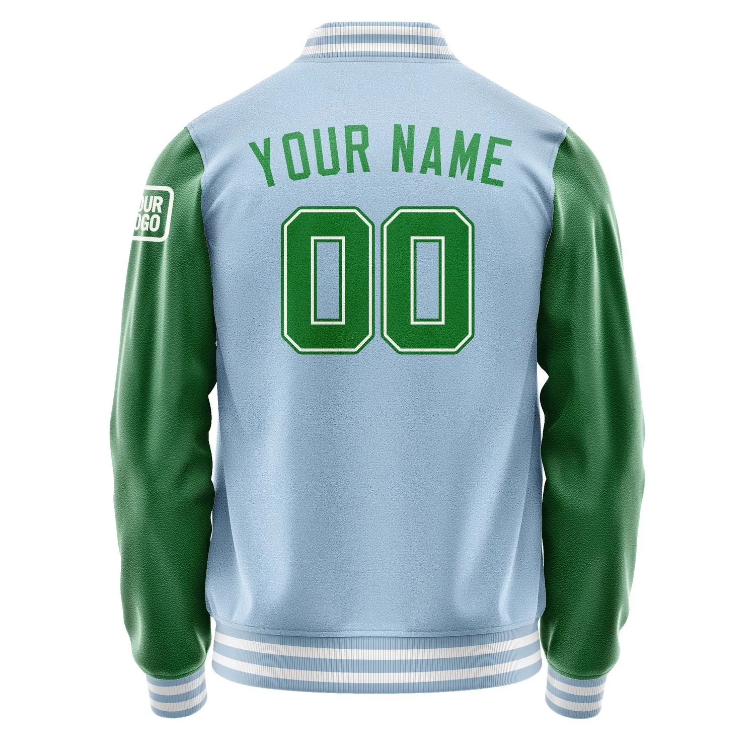Custom Light Blue Emerald Green Jacket sold by Tailorly product image thumbnail 3