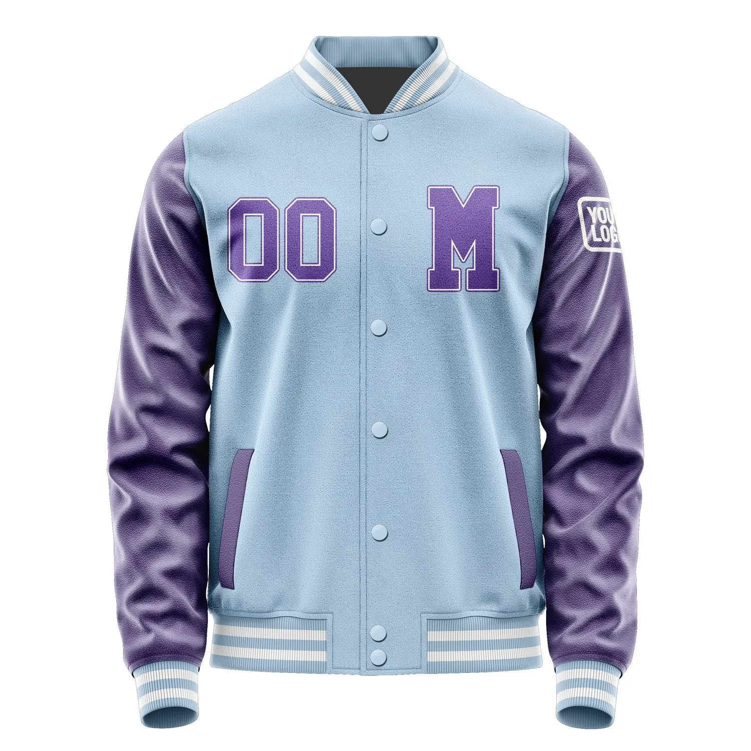 Custom Light Blue Light Purple Jacket sold by Tailorly product image thumbnail 4