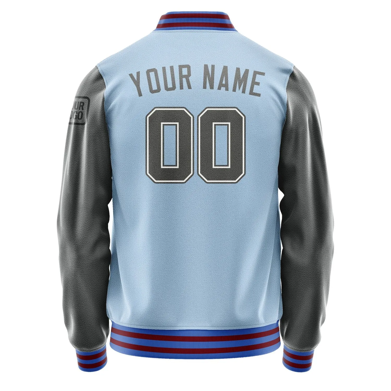 Custom Light Blue Dark Grey Jacket sold by Tailorly product image thumbnail 3