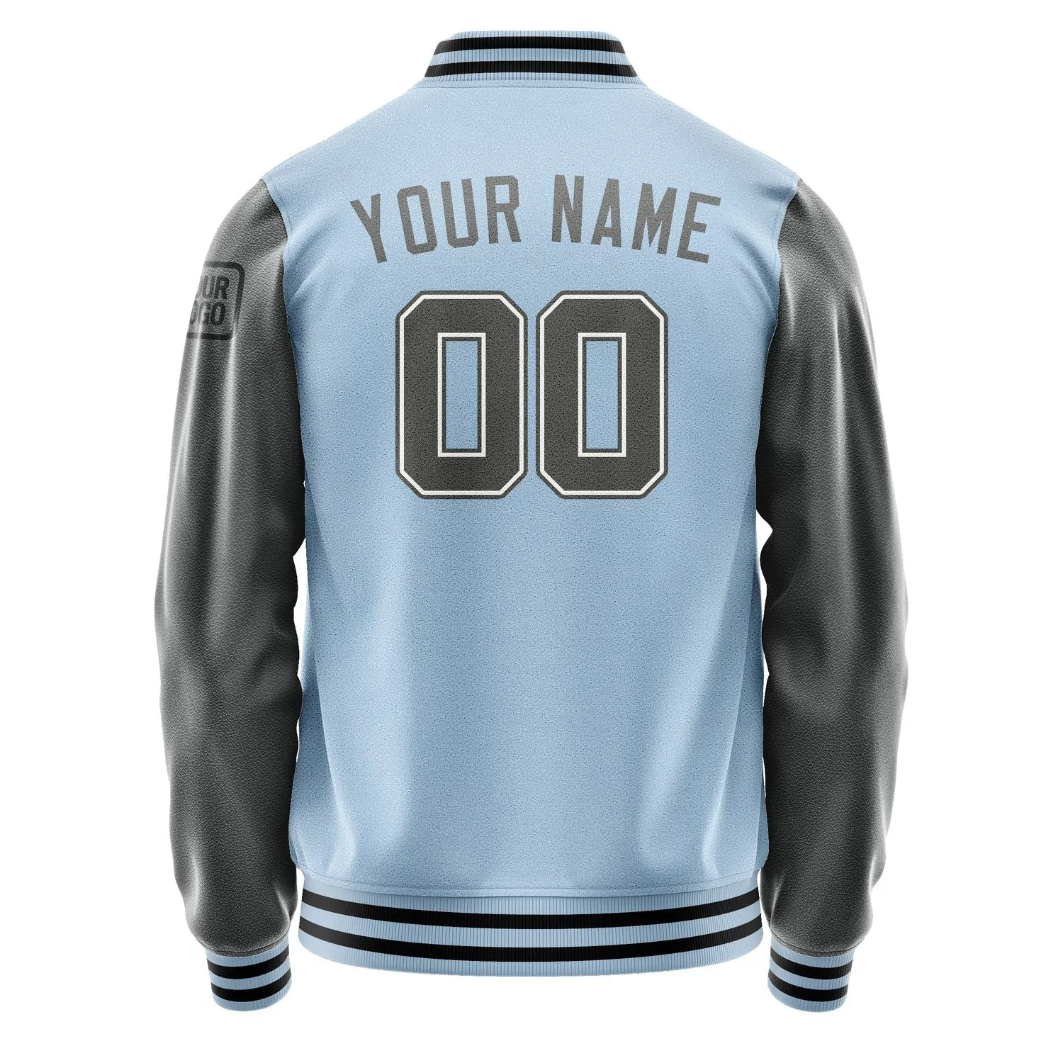 Custom Light Blue Dark Grey Jacket sold by Tailorly product image thumbnail 3