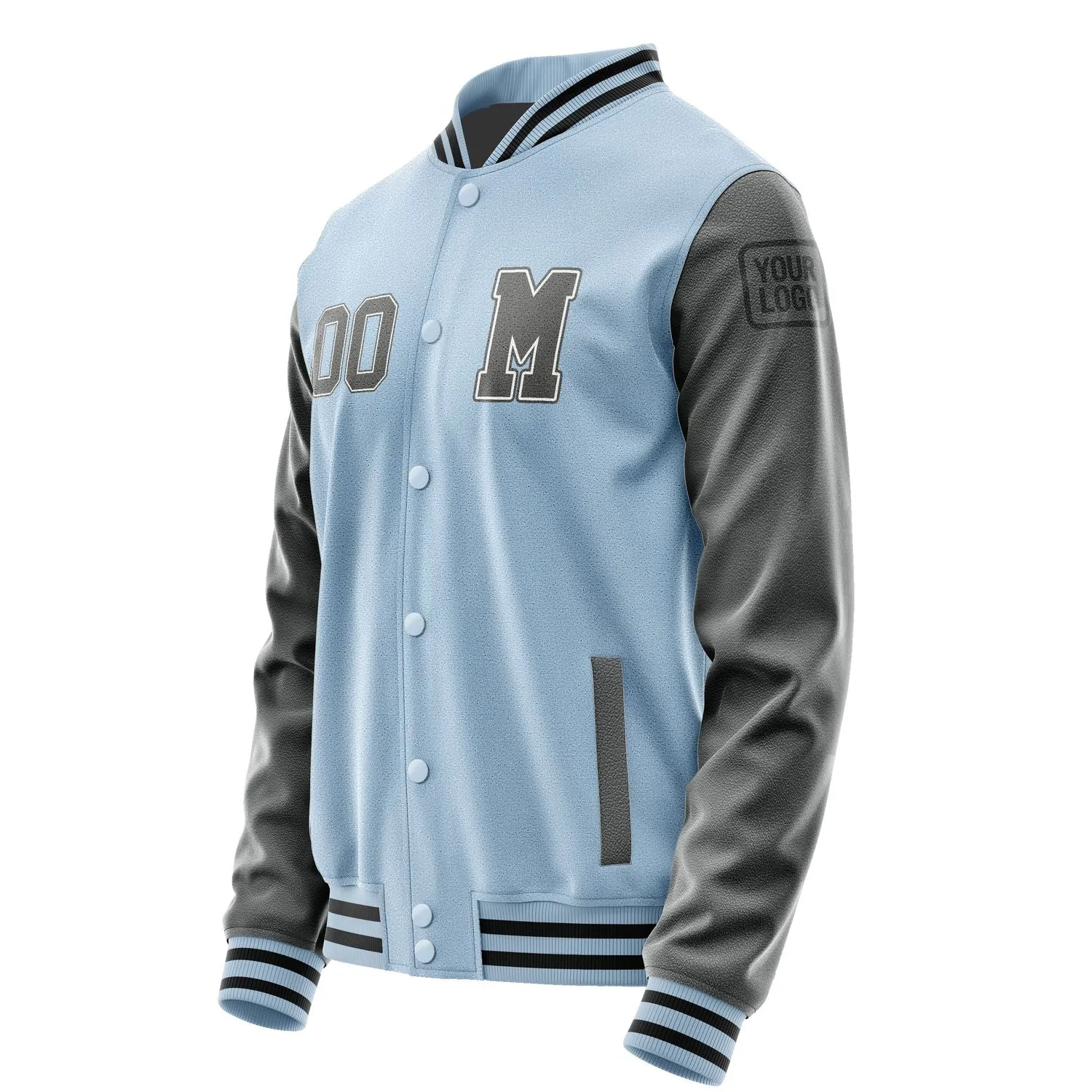 Custom Light Blue Dark Grey Jacket sold by Tailorly product image thumbnail 2
