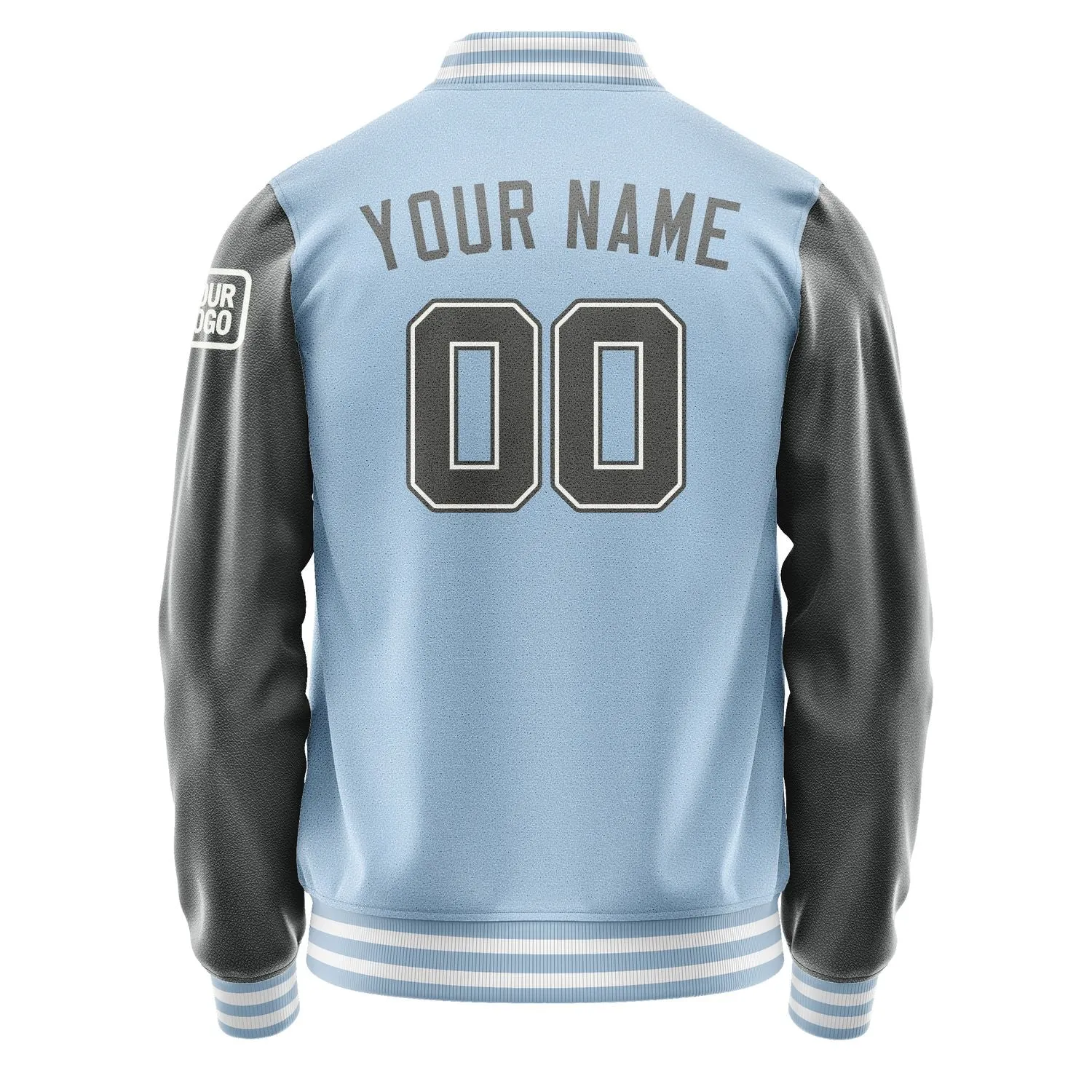 Custom Light Blue Dark Grey Jacket sold by Tailorly product image thumbnail 3