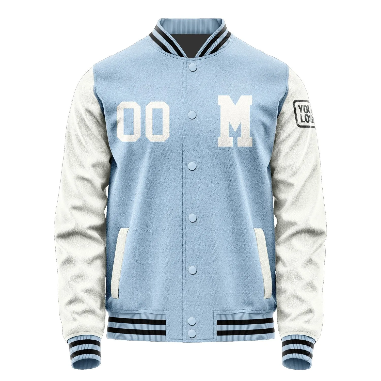 Custom Light Blue White Jacket sold by Tailorly product image thumbnail 4