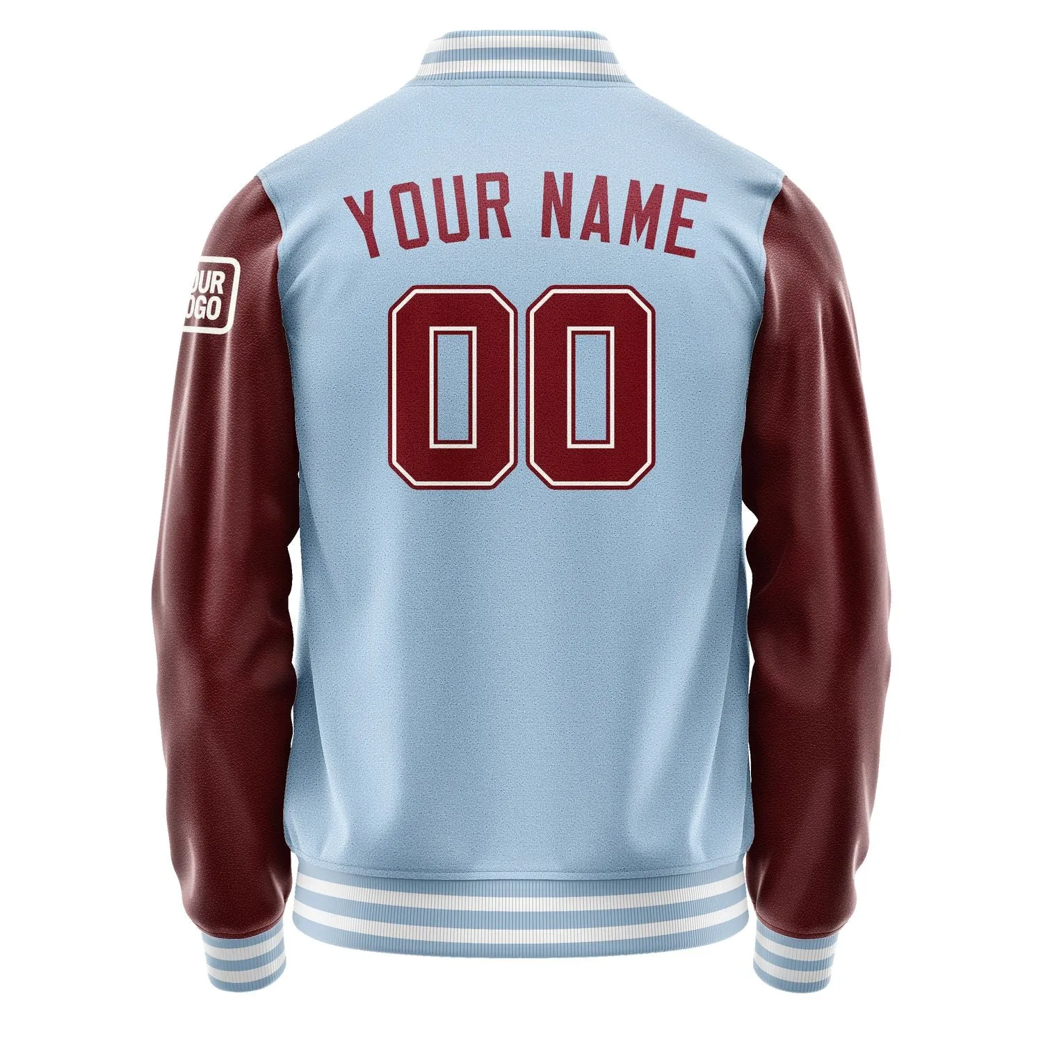 Custom Light Blue Crimson Red Jacket sold by Tailorly product image thumbnail 3