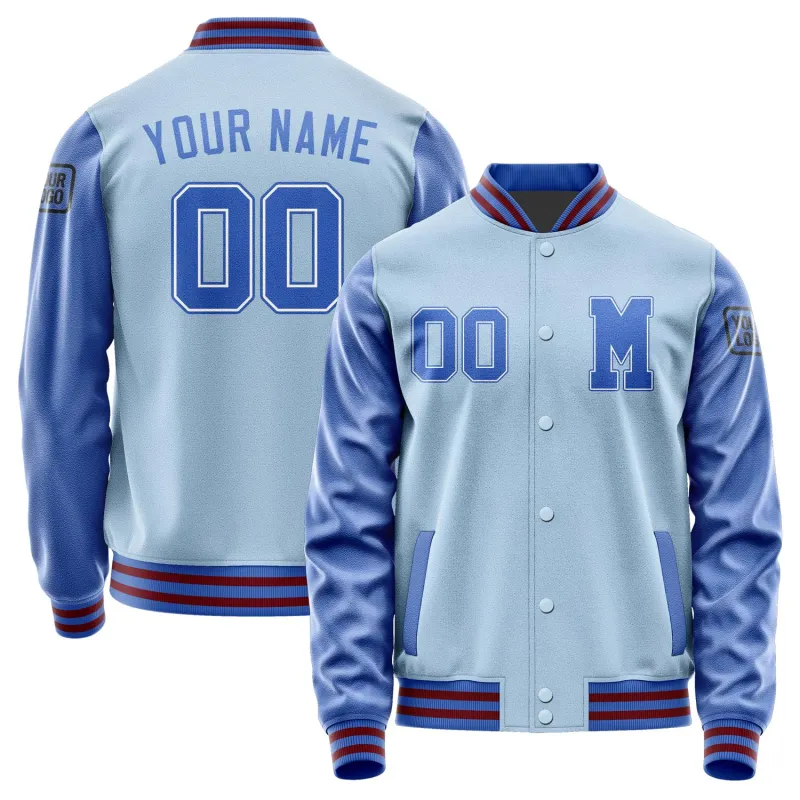 Custom Light Blue Sky Blue Jacket sold by Tailorly