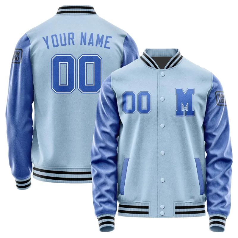Custom Light Blue Sky Blue Jacket sold by Tailorly