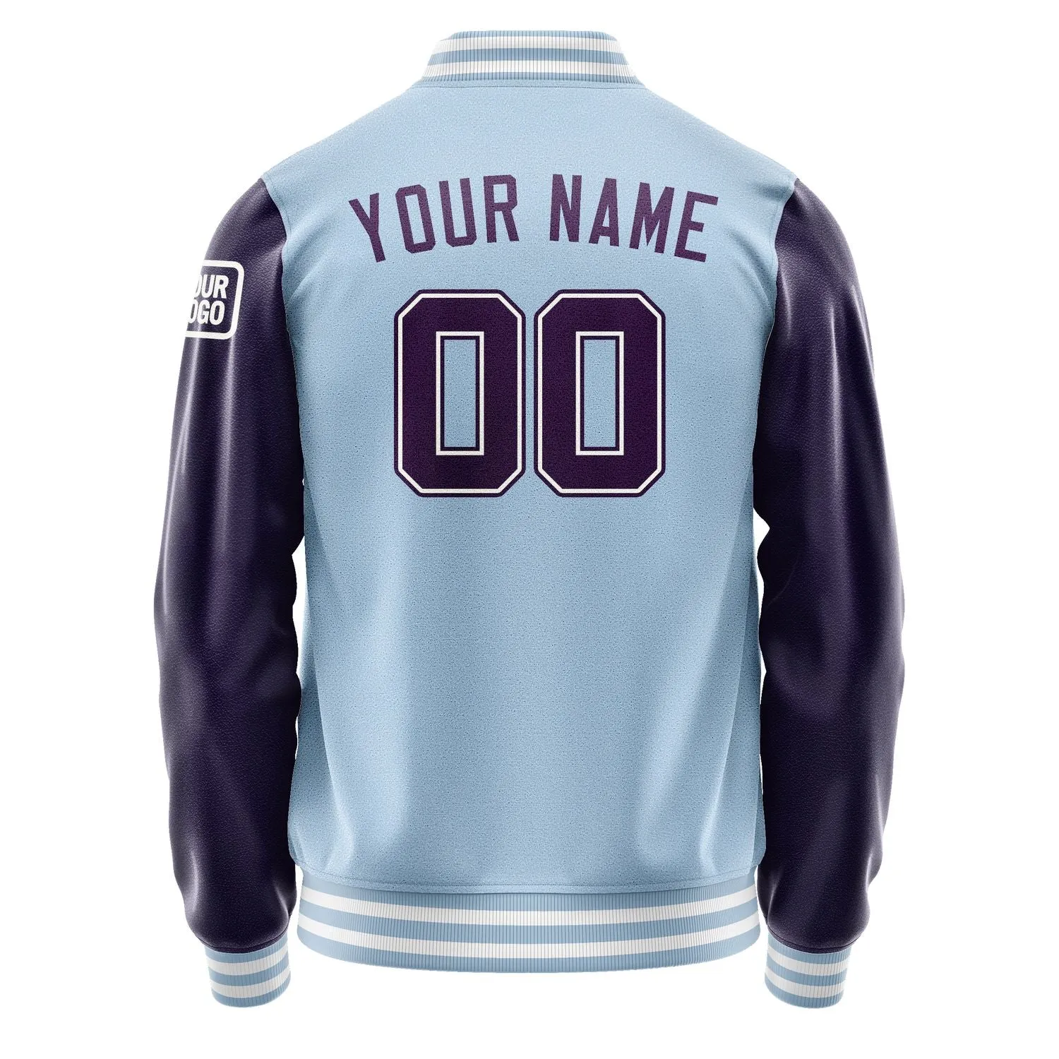 Custom Light Blue Purple Jacket sold by Tailorly product image thumbnail 3