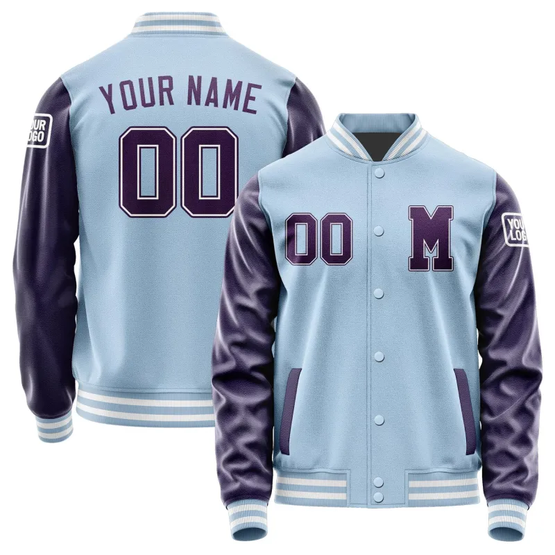 Custom Light Blue Purple Jacket sold by Tailorly