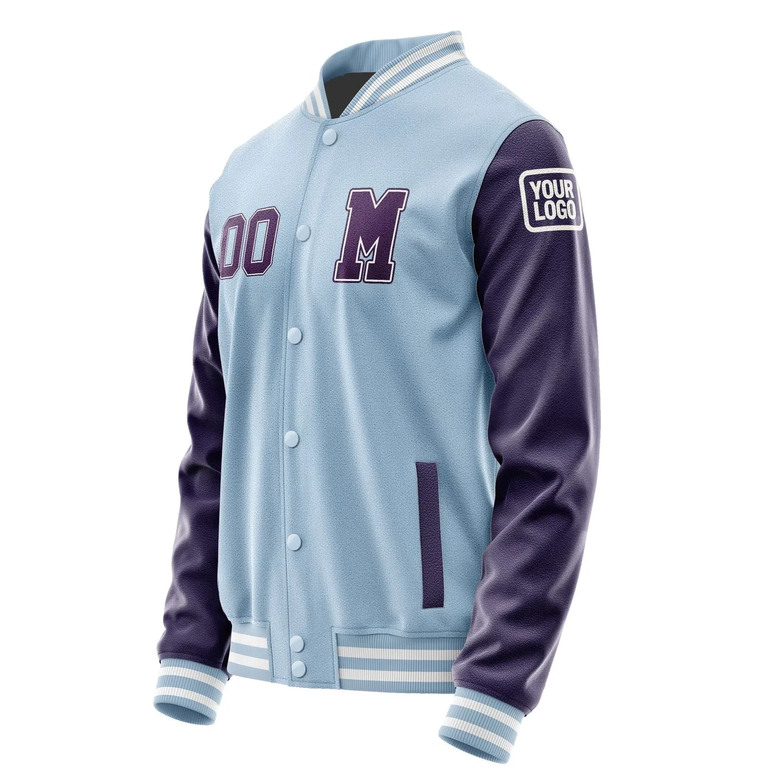 Custom Light Blue Purple Jacket sold by Tailorly product image thumbnail 2