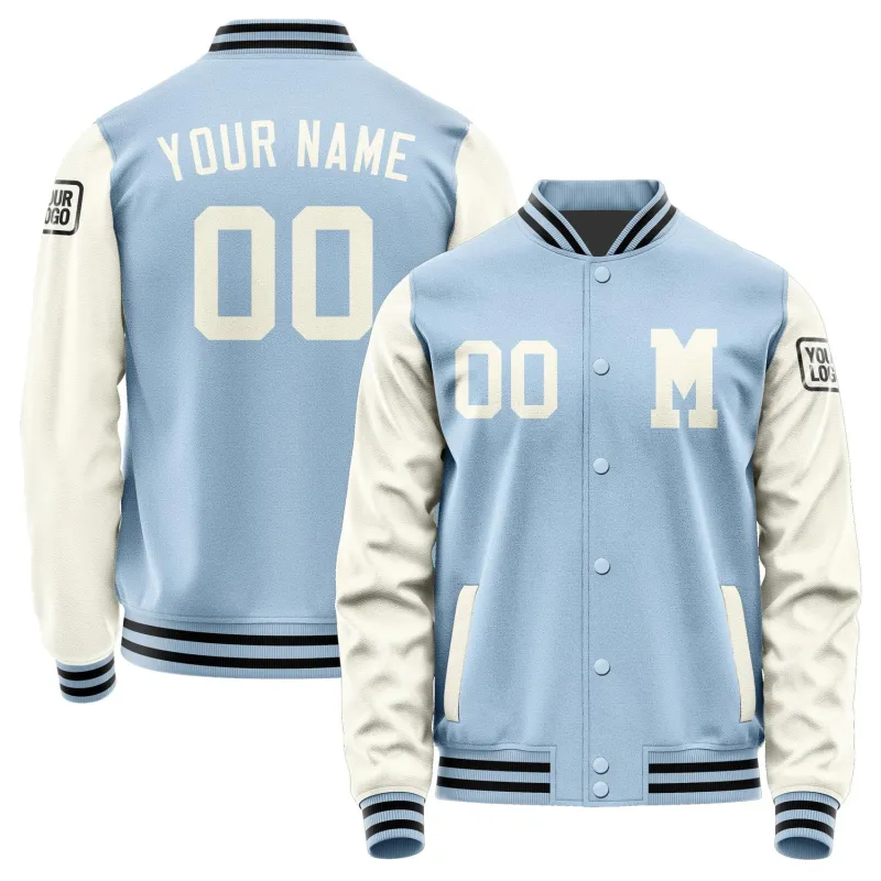 Custom Light Blue Cream Jacket sold by Tailorly