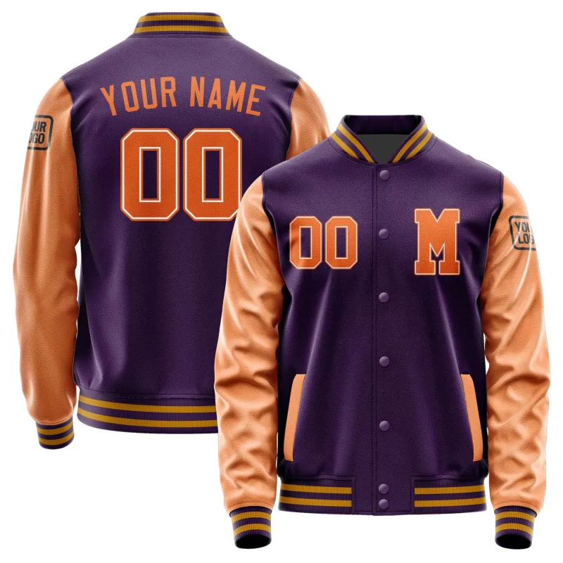 Custom Purple Orange Jacket sold by Tailorly