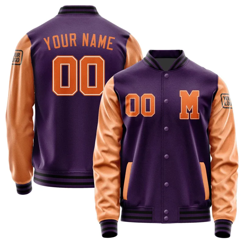 Custom Purple Orange Jacket sold by Tailorly
