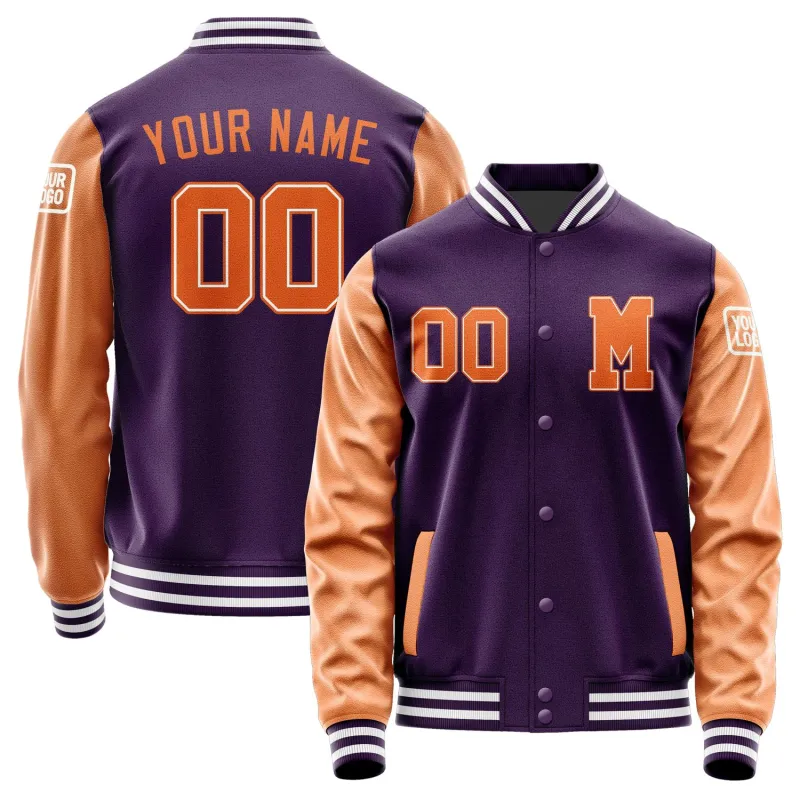 Custom Purple Orange Jacket sold by Tailorly