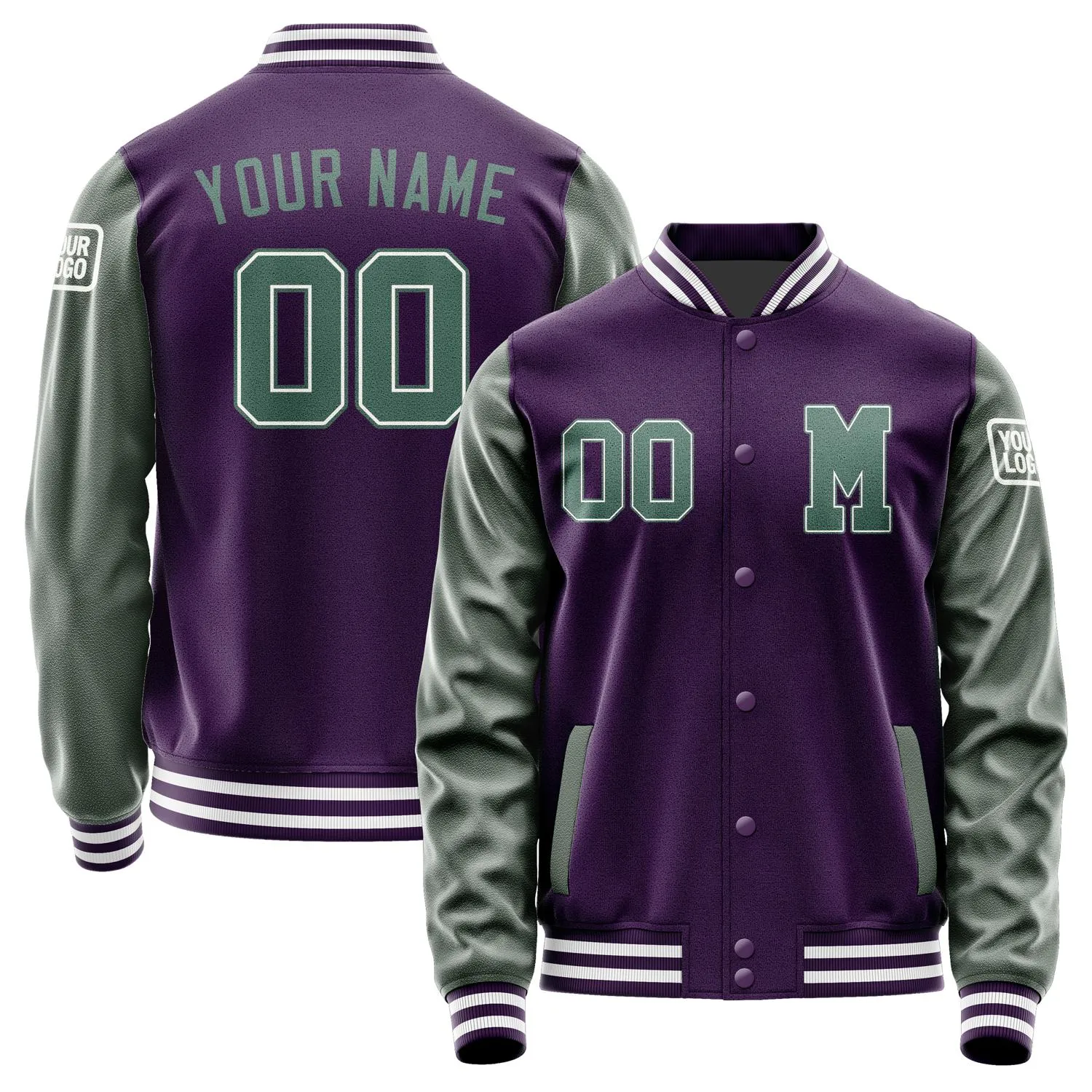Custom Purple Blue Green Jacket sold by Tailorly